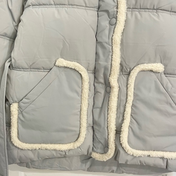 NWT Noize Vegan Aberdeen Mid-Length Puffer Winter Jacket in Sky Blue - Picture 7 of 16